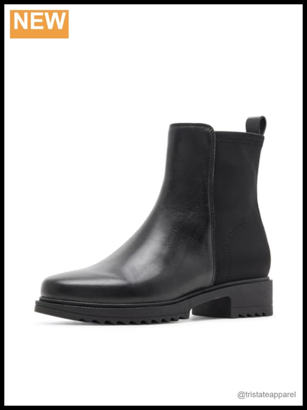 Waterproof Suede Ankle Bootie with Stacked Block Heel